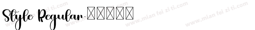 Style Regular字体转换